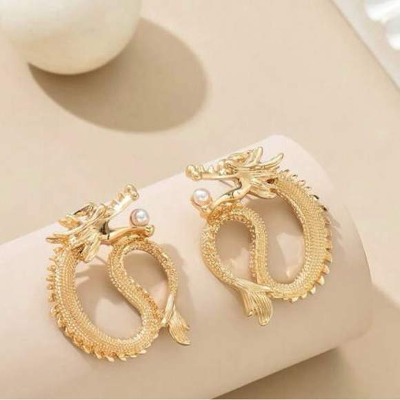 Chinese Dragon Pearl~ Loong Asian Zodiac Treasure Mythical Creature Monster Stud - Picture 14 of 16